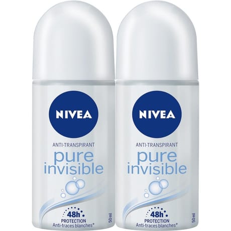 Nivea déodorant bille femme pure invisible lot 6 50ml