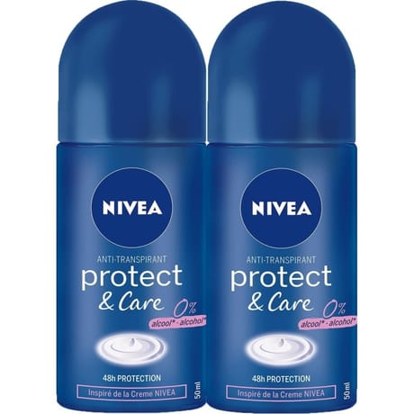 Nivea déodorant bille femme protect & care lot 6 50ml
