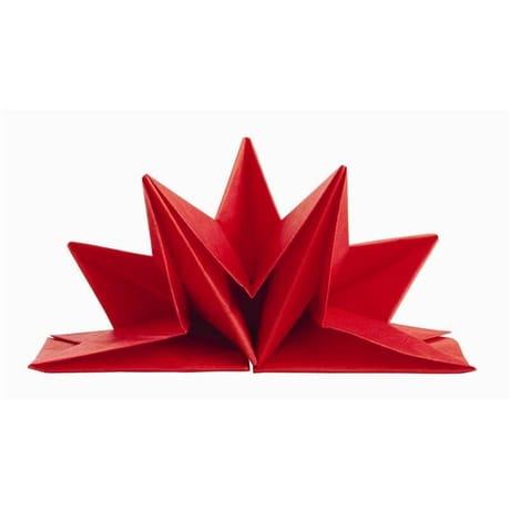 Mesa bella serviettes x12 étoile rouge pré pliées 40x60cm