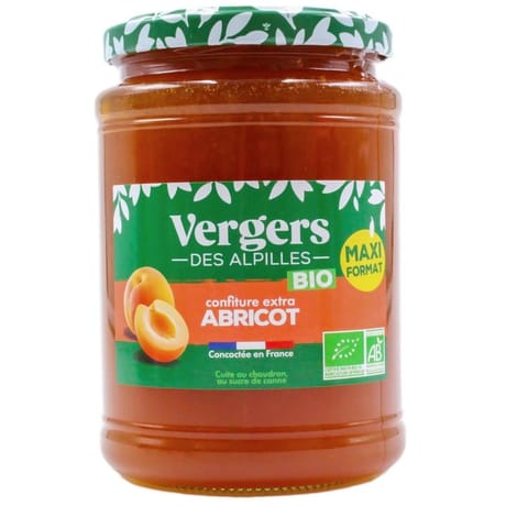 Verger des alpilles confiture bio abricot 750g