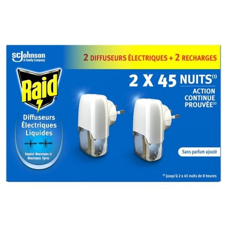 Raid diffuseur électrique liquide 45 nuits x2