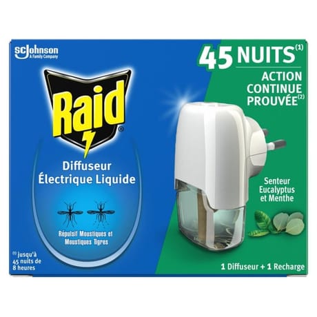 Raid diffuseur électrique liquide 45 nuits eucalyptus & menthe
