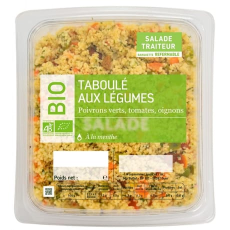 Taboulé aux légumes bio 800g