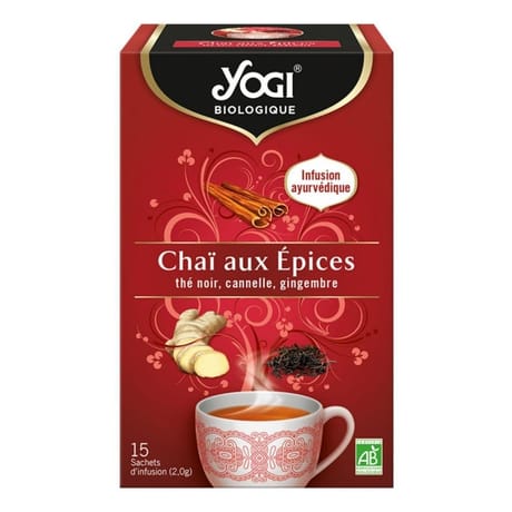 Yogi infusion chaï aux épices bio 15 sachets 30g