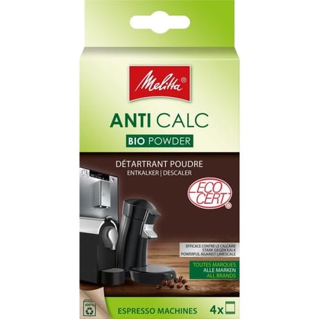 Melitta détartrant Anti Calc Bio Powder pour machines expresso poudre 4x40g 21786