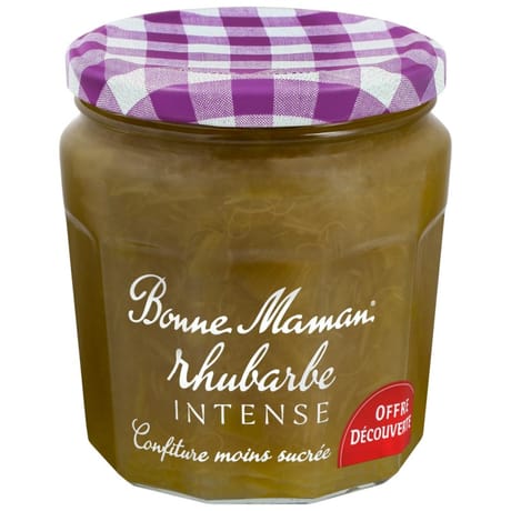 Bonne maman confiture rhubarbe intense 335g