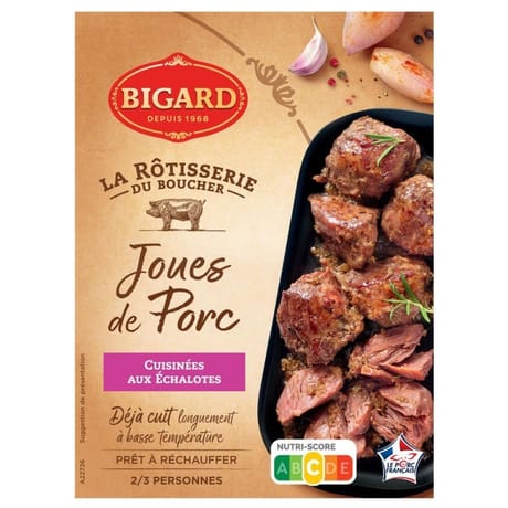 Joue de porc cuite et sa sauce aux échalotes 400g Bigard