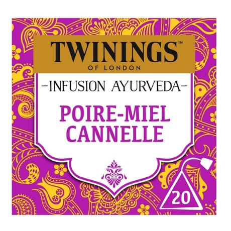 Twinings infusion ayurveda poire miel cannelle x20 36g