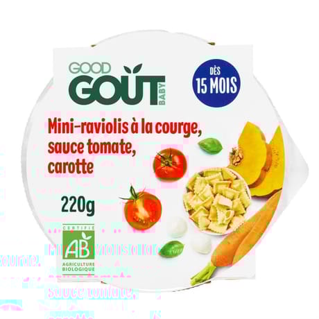 Good gout assiette mini raviolis butternut sauce tomate carotte mozzar