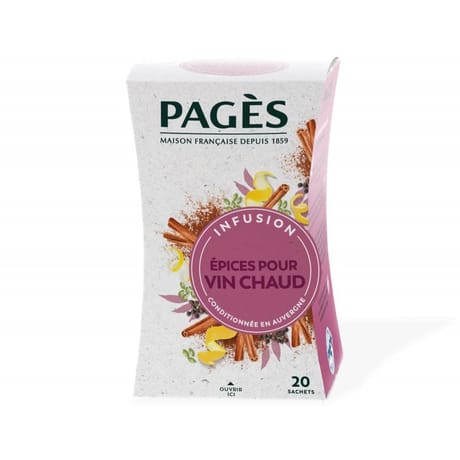 Pages preparation aromatisee vin chaud 20 sachets