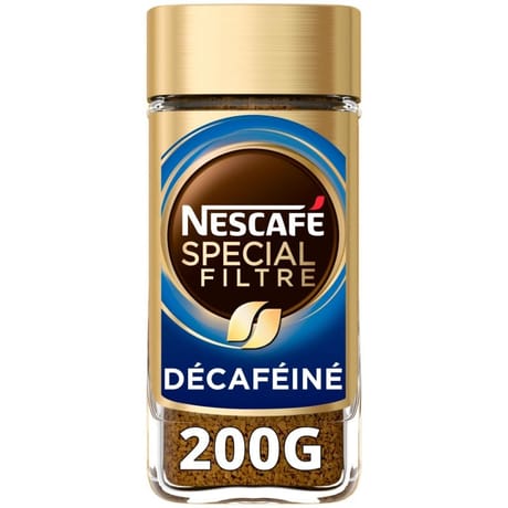 Nescafé Spécial Filtre Décaféiné café soluble riche et subtil  200g