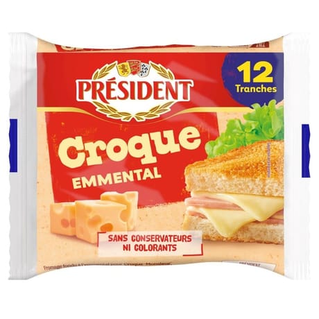 Président 12 tranches croque emmental 200 g