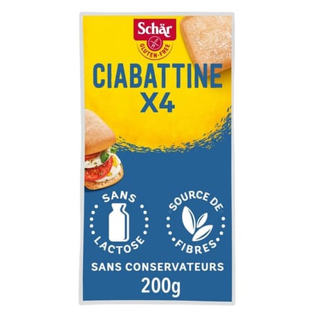 Schar Ciabatta petits pains précuits sans gluten 200g