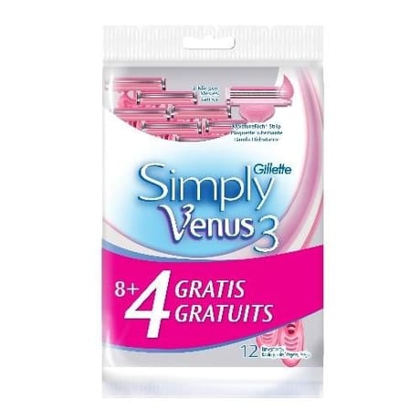 Gillette Rasoirs jetables féminins Simply venus 3  8+4 offerts
