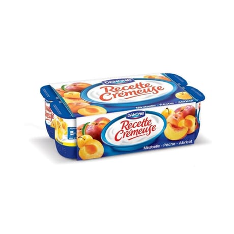 Recette Crémeuse Danone fruits jaunes 8x125g