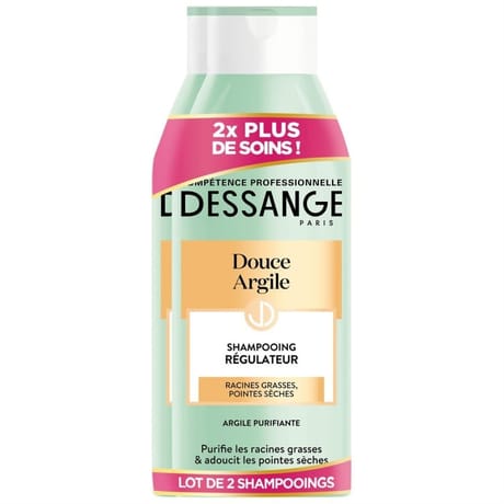 Dessange shampooing douce argile 2x250ml