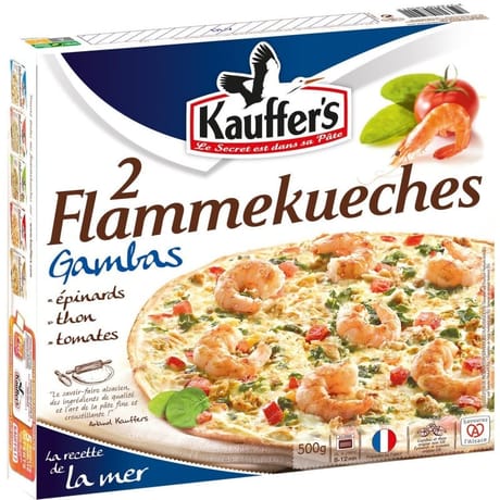 Kauffer's tartes flambées aux gambas 500g