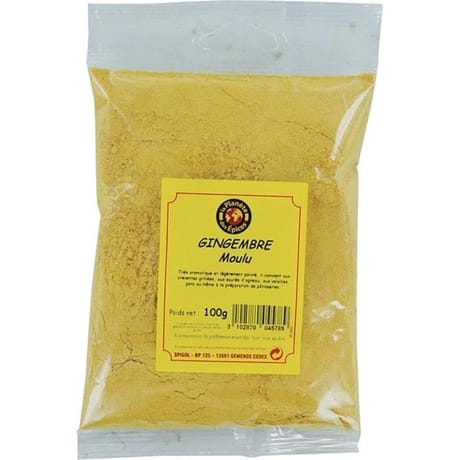 La planète des épices gingembre moulu sachet de 100g