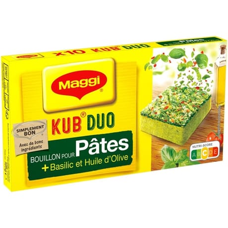 Maggi bouillon Kub duo pâtes basilic 105g