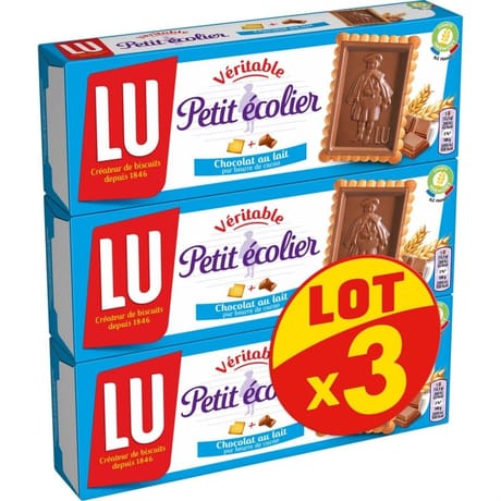 Petit écolier chocolat au lait lot x3 450g