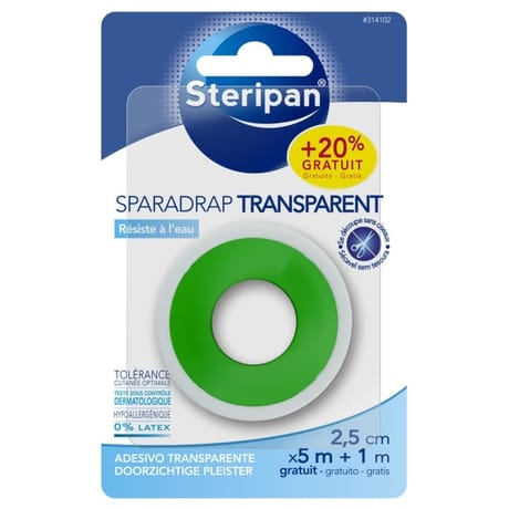 Steripan sparadrap transparent 5mx2.5cm