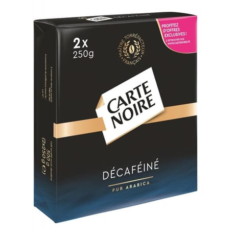 Carte Noire café moulu décaféiné 2x250g