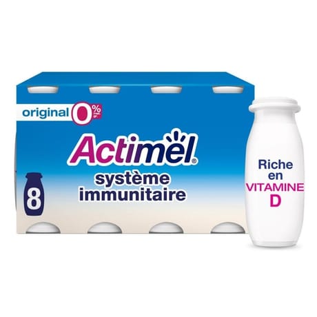 Actimel spécialité laitière fermenté à boire nature 0% 8x100g