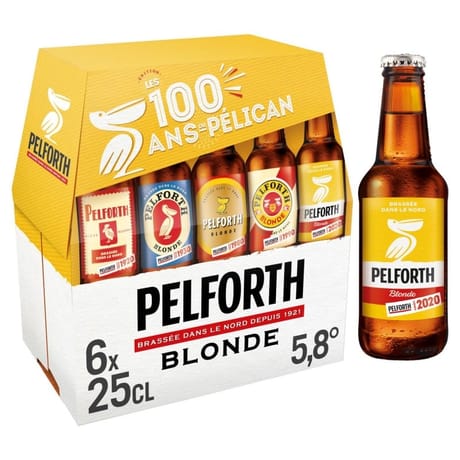 Pelforth blondeau pack 6x25cl 5.8%vol