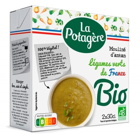 La Potagère mouliné de légumes d'antan aux légumes verts bio 2x30cl