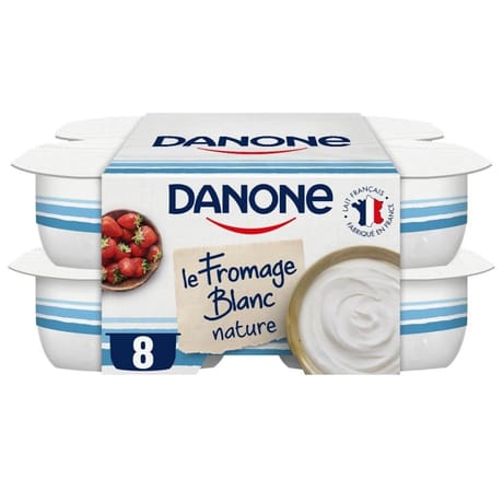 Danone fromage blanc nature 3.2%mg 8x100g
