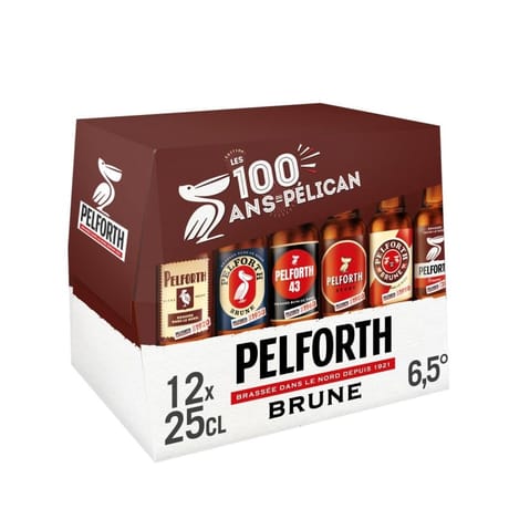 Pelforth brune pack 12x25cl 6.5%vol