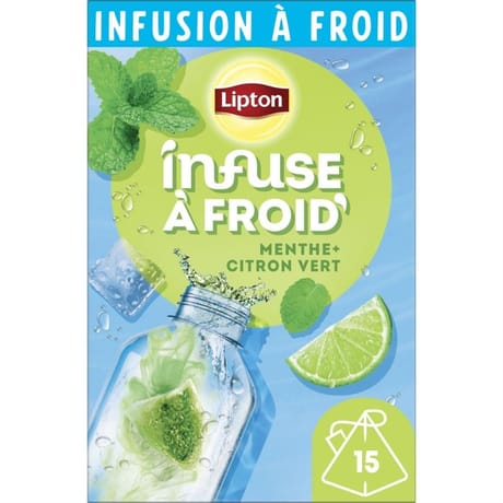Lipton infuse à froid menthe citron vert x15 35g