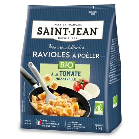 Saint jean ravioles à poêler tomate mozzarella bio 310g