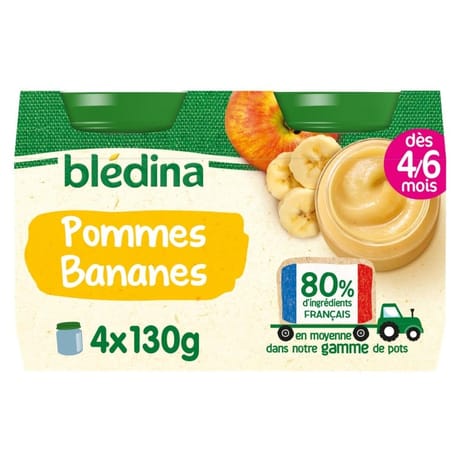 Bledina petit pot pommes bananes 4x130g
