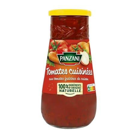 Panzani sauce aux tomates cuisinées aux tomates fraîches de saison 650g