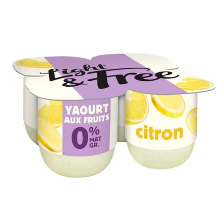 Light & free fruit citron 4x125g