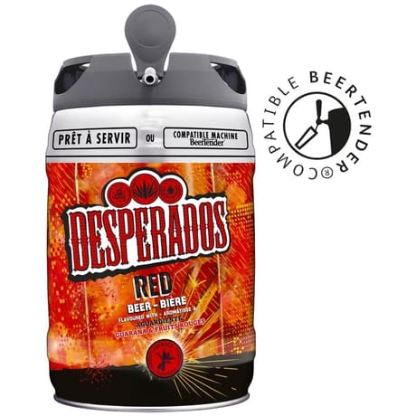 Desperados red bière aromatisée cachaça, guarana, fruits rouges fût 5L Vol.5.9%