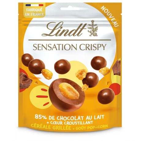 Lindt sensation crispy céréales grillées goût pop-corn 140g