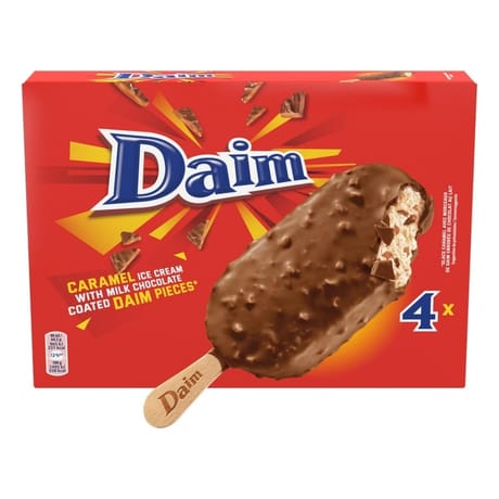 Daim bâtonnets caramel x4 258g
