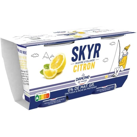 Skyr danone du monde citron 2x140g