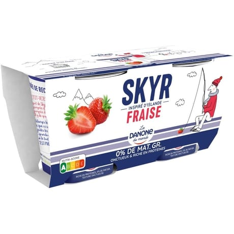 Skyr Danone du monde fraise 2x140g