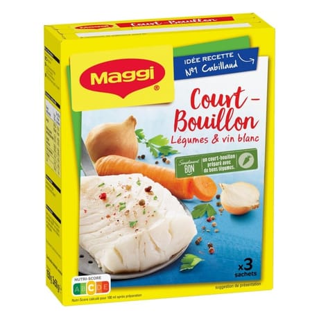 Maggi court-bouillon légumes et vin blanc 3 sachets 150g
