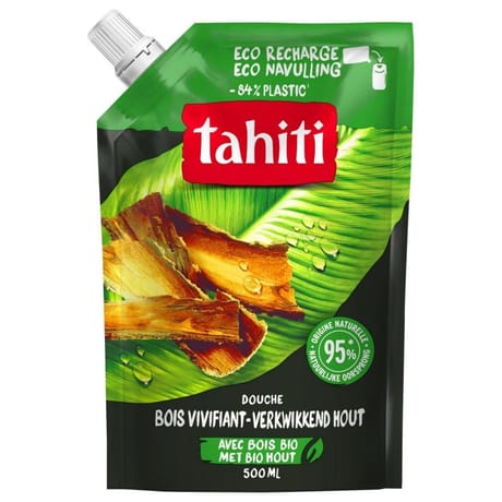 Tahiti douche recharge bois vivifiant 500ml