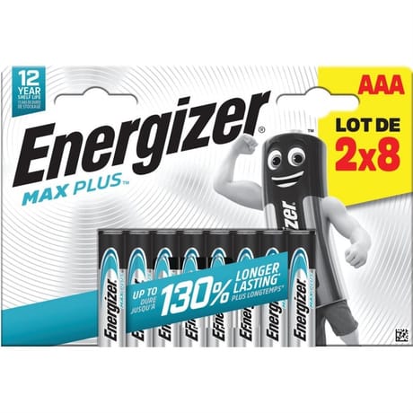 Energizer pack 2x8 piles alcalines max plus AA