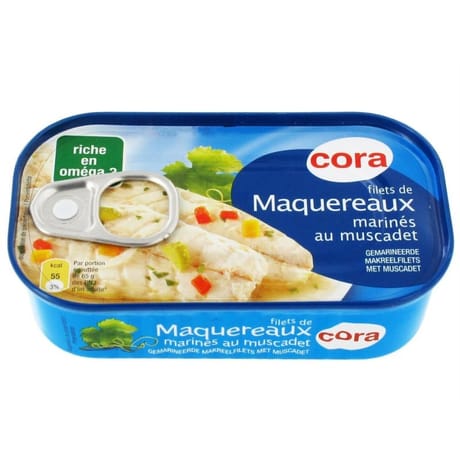 Cora filets de maquereaux marinés au muscadet 1/6 118g