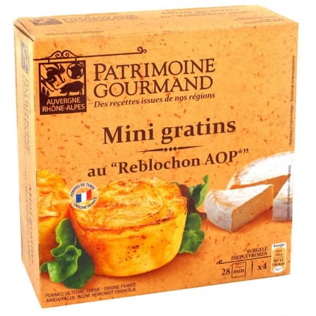 Patrimoine gourmand 4 mini gratins au "reblochon aop" 400g