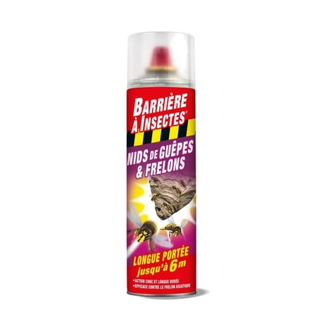 Barrière insectes guêpes frelons special nids aérosol 500ml