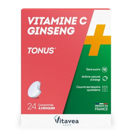 Nutrisanté vitamine C + ginseng comprimés x24