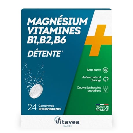 Vitavea magnesium + vitamines B1, B2, B6 comprimés x24