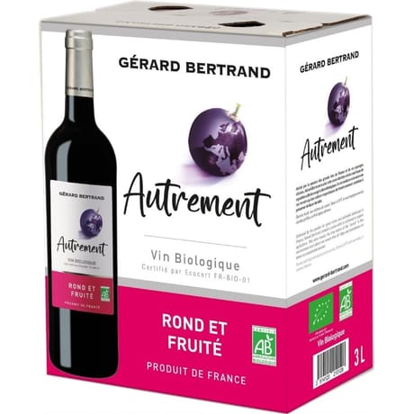 Autrement bio merlot rouge bib 3l 13%vol